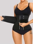 Letter Graphic Waist Trainer·Musta·XXL