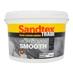 10ltr Sandtex High Cover Smooth Masonry Paint Brilliant White