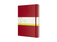 Moleskine Notebook Classic Xl, Ulinjeret Scarlet Red