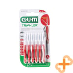 Gum Travler Brosse 0,8 MM 6 Pièces Antibactérien Ergonomique Anse