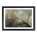 Big Box Art Jean-Francois Raffaelli The Route Abandoned Framed Wall Art Picture Print Ready to Hang, Oak A2 (62 x 45 cm)