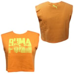 Puma x Fenty Orange Crop Top - Womens - Size 10 UK