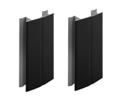 2x Jonction de plinthe 100mm noir brillant multi angle Angulaire Coin Cuisine Raccord Connecteur Pied de meuble Profil PVC Plastique Finition