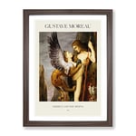 Oedipus And The Sphynx By Gustave Moreau Exhibition Museum Painting Framed Wall Art Print, Ready to Hang Picture for Living Room Bedroom Home Office Décor, Walnut A2 (64 x 46 cm)