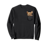 Funny Chihuahua Dog Puppy Dog In Pocket Cute Pet Lover Sweatshirt