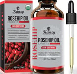 Kanzy Rosehip Oil for Face 50Ml Rosehip Oil Organic Cold Pressed Rose Hip Oil fo