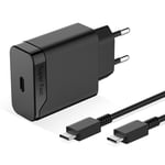 25W Chargeur Rapide pour Samsung Galaxy S24, S23, A22, S22, S21 FE, S20 FE, A15 A14 A13 A54 A53 A52 A51 A34 5G, USB C Secteur Adaptateur Charge Rapide avec Type C Câble 1.5M