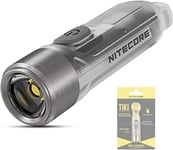 Nitecore TIKI Mini Lampe Torche - Rechargeable 300 Lumen - LED avec Lumiere Ultraviolete - Lampe de Poche - Porte-Clés Etanche IP66 ([ TRANSPARENTE ])