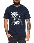 Ruffy Angry Gear Zoro One Manga T-Shirt 2 Luffy pour Homme Anime Piece, Farbe2:Bleu foncé, Größe2:XXX-Large