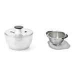 OXO Good Grips Salad Spinner & Good Grips Stainless Steel 2.8L Colander, Metal