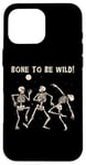 Coque pour iPhone 16 Pro Max Bone To Be Wild Costume de squelette amusant pour fête d'Halloween