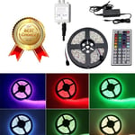 "LCC® Romantic Light Ribbon 5 meter 150 SMD 5050 RGB LED Strip Strip + 44-knapps infraröd fjärrkontroll + 5A strömförsörjning 1