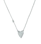 Adore Swarovski Signature Pointed Heart Necklace Crystal/Rhodium Plated RRP £37