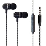 Xiaomi Mi 10T Lite 5G - Earphone Headphone Earbud Noise Isolating Headphones With 3.5mm Jack [Remote & Microphone] Strong Bass-Driven Stereo Sound For Xiaomi Mi 10T Lite 5G (BLACK)