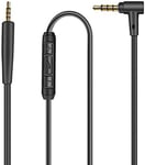 Câble Jack de Remplacement pour Casque Bose QC25, QC35, QuietComfort 25, Quiet Comfort 35, on-Ear 2, OE2, OE2i, SoundTrue, Soundlin kavec Micro/télécommande - Noir(Black)