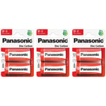 Panasonic Lot de 3 Packs de 2 Piles Red Zinc-Carbon D - R20-1,5 V