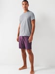 Emporio Armani Bodywear Endurance Logo Waistand T-Shirt &amp; Shorts Lounge Set - Dark Red, Dark Red, Size M, Men