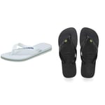 Havaianas Unisex's Brasil Logo Flip-Flop, White, White, 9/10 UK, Unisex Adults, Brasil, Flip Flop, Black, 9/10 UK