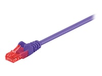 Goobay - Koblingskabel - Rj-45 (Hann) Til Rj-45 (Hann) - 15 M - Utp - Cat 6 - Formstøpt, Uten Hindringer - Purpur