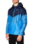 Nike Nk Windrunner Jkt Sport Jacket - Pacific Blue/Obsidian/(Reflective Silver), M