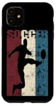 Coque pour iPhone 11 Ballon de football vintage effet vieilli