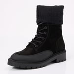 Calvin Klein Jeans Femme Combat Mid Lace UP Boot WL YW0YW01599 Bottes, Noir (Triple Black), 40 EU