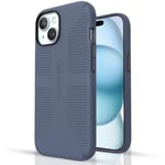 Speck iPhone 15 Plus Case - Built for MagSafe, Drop Protection Grip – iPhone 15 Plus & iPhone 14 Plus - Scratch Resistant, Soft Touch, 6.7 Inch Phone Case - CandyShell Grip Mystery Blue/Faded Denim