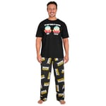 South Park Ensembles de Pyjama Homme, Doux et Respirant - Idée Cadeau Homme (Noir/Jaune, 2XL)