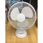 12" Oscillating Desk Cooling Fan Electrical 3 Speed Home Office Table Stand Fans