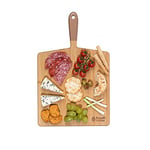 Russell Hobbs RH01692GEU7 Opulence 40 cm Chopping Board - Bamboo Serving Board with Gold Handle, Strong and Durable Pizza Board, Charcuterie Board for Platters, Meats, Fruit, Cheese, and Crackers