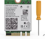 Carte WiFi 6E sans fil, Intel AX210 Tri-band 5400 Mbps 2,4 GHz/5 GHz/6 GHz Adaptateur réseau avec Bluetooth 5.3 pour ordinateur portable, ultra faible latence, prise en charge Windows 10/11