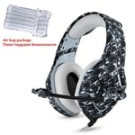 ONIKUMA K1 Camouflage Gaming Headset Dee Bass Game Casque PS4 ¿couteurs avec Micro pour PC Moblie Phone Nouvelle Xbox Tablet-K1 gris sans bo¿te_XINENGJI