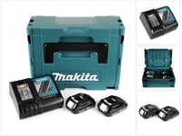 Makita 18V virtalähdesarja, 2x BL1815N 1,5Ah akku + DC18RC laturi + Makpac