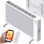 Kesser - Corps de chauffe électrique Chauffage infrarouge économe en énergie 2en1 Mobile & convecteur mural Chauffage électrique avec commande App