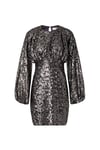 Alexandra Baloon Sleeve Sequin Mini Dress - Smoke