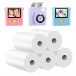 5 Rolls Kids Camera Printing Paper for Kids Instant Print Camera, Zero Ink Print Photo Paper