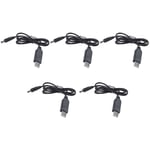 5X USB DC 5V A 12V 2.1mm x 5.5mm Convertisseur de Module Connecteur Male Barrel Prise Cable D' Jack, Vers -1 M (5 V 12 )