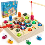 COOLJOY Jouet Enfant 2 Ans | Jeux Montessori 2 Ans | Jeu de pêche 2 en 1Breve...