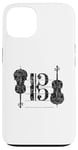 Coque pour iPhone 13 Violoncello Clef de Ténor (Noir Ancien) Cello