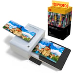 Kodak - Pack Imprimante PD460 + Cartouche et papier pour 120 photos - Photo Bluetooth & Docking - Format Carte Postale 10x15 cm - Noir