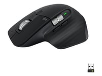 Logitech Mx Master 3S Performance Wireless Mouse - Mus - Ergonomisk - Optisk - Trådløs - Bluetooth, 2.4 Ghz - Logitech Logi Bolt Usb-Mottaker - Svart