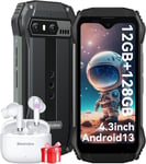 Blackview N6000SE Mini Rugged Smartphone 2024, 4.3-inch Small Rugged Phone,128GB