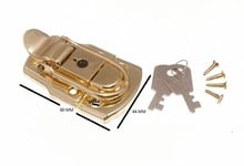 Locking case clasp toggle fastening trunk catch & 2 keys 72mm x 45mm EB pack 6