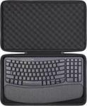 Dur Étui de Voyage Rigide Housse Cas Coque pour Logitech Wave Keys Clavier Ergonomique sans Fil et la Souris(boîte Seule,Case Only)