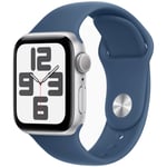 Apple Watch SE GPS 40mm Silver Aluminium Sport Band S/M MXEC3 - Unisex - 40 mm - Smartklokke - Quartz med lader