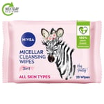 NIVEA Limited Edition Micellar Cleansing Wipes (25pcs), Biodegradable Wipes