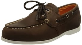 Timberland Men's Cedar Bay 2 Eye Boat Shoe, Dk Brown Full Grain(Grain 001), 7 UK