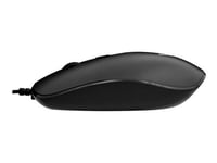 V7 MU200-1E - Profil bas - souris - optique - 4 boutons - filaire - USB - noir