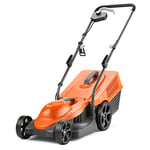 Flymo SimpliMow 320 Wheeled Electric Lawnmower - 1000 W Motor, 30 cm Cutting Width, 30 Litre Grass Box, Soft Grip Handles, Orange and Grey