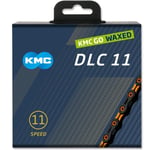 KMC DLC 11 Black/Orange Waxed 118L chain